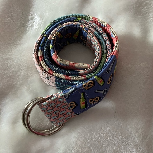 Vineyard Vines Men’s patchwork D-ring belt - Picture 2 of 7